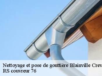 Nettoyage et pose de gouttière  blainville-crevon-76116 RS couvreur 76