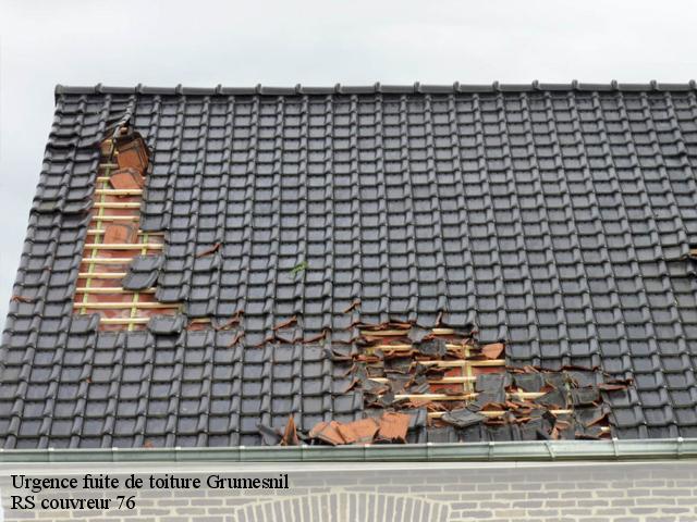 Urgence fuite de toiture  grumesnil-76440 RS couvreur 76