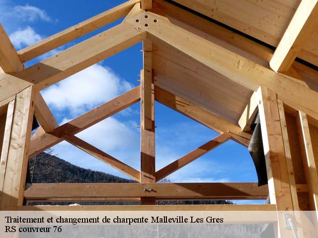 Traitement et changement de charpente  malleville-les-gres-76450 RS couvreur 76
